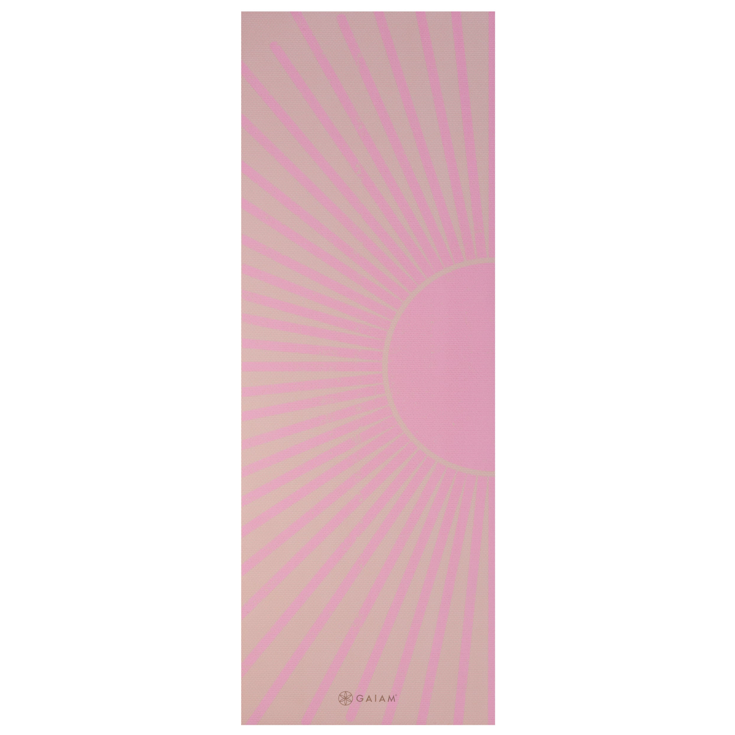 Gaiam Sun Light Pink Yoga Mat flat